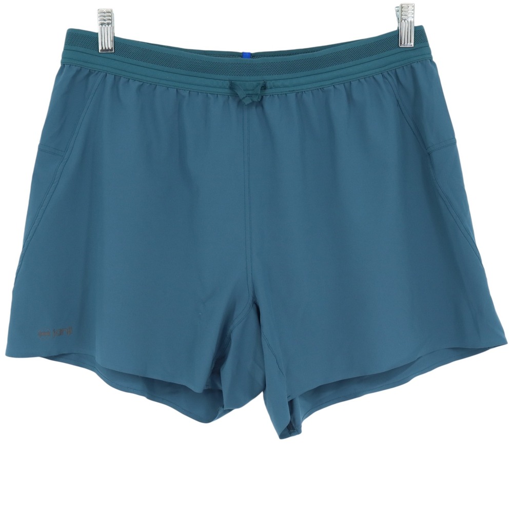 Janji Mens AFO Middle 5" Shorts Teal Blue Size M Athletic Gym Running Shorts